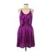 Rebecca Taylor Casual Dress: Purple Dresses - Women's Size 6