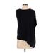 DKNY Sleeveless T-Shirt: Black Tops - Women's Size 2X-Small
