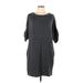Max Studio Casual Dress - Shirtdress: Gray Dresses - Women's Size Large