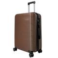 MY TRAVEL BAG Hard Shell Suitcase Trolley Travel Suitcase (Hand Luggage Medium Large Set) 4 Double Wheels, Coffee, Mittlerer Koffer (65cm), Suitcase