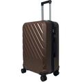 MY TRAVEL BAG Hard Shell Suitcase Trolley Travel Suitcase (Hand Luggage Medium Large Set) 4 Double Wheels, Coffee, Mittlere Koffer (65cm)