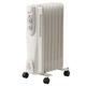 1500W 7 Fin Oil Filled Radiator, 3 Heat Settings and Thermostat Timer, Overheat Safety Cut-off, 1.5kw Portable Heater with Quiet Operation, White (1)