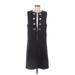 Kensie Casual Dress - Shift High Neck Sleeveless: Black Print Dresses - Women's Size Medium