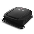 George Foreman 4-Serving Removable Plate Electric Grill & Panini Press, George Tough Non-Stick Coating, Drip Tray Catches Grease, Black | Wayfair