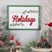 Northlight Seasonal 15.75" Framed "Happy Holidays" Christmas Wooden Wall Sign in Green/Red/White | 12 H x 15.75 W x 0.75 D in | Wayfair