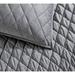 Vera Wang Diamond Velvet 3 Piece Quilt Set Polyester/Polyfill in Gray | King Quilt + 2 King Shams | Wayfair USHSA91188563