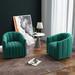 Barrel Chair - Latitude Run® Ganey 29" Wide Tufted Velvet Swivel Barrel Chair in Green | Wayfair A4DC8D1248264898A37A5800482BCA19