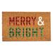 The Holiday Aisle® Jerrome Christmas Outdoor Doormat Coir in Brown/Orange | 30 H x 18 W x 0.75 D in | Wayfair FF29DA3F65E148C39E3CFF8F4868E313