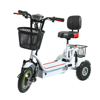 Tricycle électrique pliable pour adulte mini scooter à trois roues vélo électrique vélo