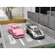 DCM 1:64 RWB 964 Matte pink / Frosted Grey Carbon Fiber Cover Diecast Model Car