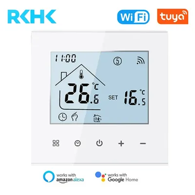 RKHK Tuya WiFi Smart Thermostat, elektrische Fußbodenheizung Wasser-/Gaskessel-Controller Smart Life funktioniert mit Alexa, Google Home, Alice