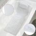 DENEST PVC Bath Pillow Bathtub Non-Slip Mat with Suction Cups White