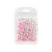 Wiueurtly Makeup Rhinestones Cute Nail Stickers 200 Nail Five-Petal Flower Ornaments Pink Acrylic Flower Ornaments With Gold And Silver Beads Acrylic 3d Flower Nail Decoration Cute Nail