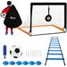 Fisca Kids Soccer Goals 4 x3 Pop-up Soccer Practice Equipment with Ball Agility Ladder and Cones Kids Football Goal for Backyard Practice & Training Outdoor Sports Games