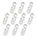 10pcs 2mm Durable Aluminum Cord Buckles Rope Adjusters Quick Kno Antislip Tightening Hooks Wind Rope Buckles for Tent Camping Hiking Outdoor Activities(Silver)