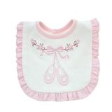 Protective Baby Lace Bib Saliva Towel Eating Protection Double Layer Cotton Kids Lunch Apron (Dance Shoes)