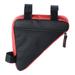 Bike Frame Storage Bag Water Resistant Reflective Bicycle Triangle Bag Strap-On Under Seat Tool Accessories Pouch for Mountain Road Bike Tripï¼Œred