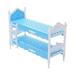 12TH Dollhouse Bunk Bed Pretend Toy Simulation Miniature Bunk Bed Furniture Model for Scene Decoration Kids Toy Fairy Garden blue