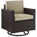 HomeStock Baroque Bonanza Outdoor Wicker Swivel Rocker Chair Sand/Brown