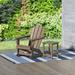GARDEN 2-Piece Set Plastic Outdoor Rocking Chair with Square Side Table Included Weathered Wood