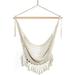 Super Large Hanging Chair with Soft Spun Cotton Rope and Hardwood Spreader Bar