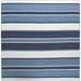 Sorrento Low Profile Easy Care Rectangular Indoor/Outdoor Rug-Transitional Decorative Colorful Contemporary Boat Stripe Navy 8 Square