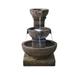 16 Outdoor Fountain with LED Light - Modern curved indoor and outdoor waterfall fountain 5 levels of Zen fountain for outdoor spaces or interior decoration 16inches Outdoor Water Fountain with LED Li