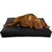 Large - 42 x 28 x 5 - Black Premium Organic Hemp Dog Bed - Organic Latex Fill - Removeable Cover