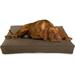 Small - 30 x 20 x 4 - Cocoa Premium Organic Hemp Dog Bed - Organic Latex Fill - Removeable Cover