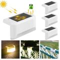 AZZAKVG Led Light Led Lights For Car Solar Deck Lights Outdoor 4 Pack Solar Step Lights Waterproof Led Solar Lights For Outdoor Stairs Step Fence Yard And Patio