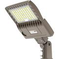 200W 5000K LED Shoebox Light with Photocell and Slipfitter Mount - 28000 Lumens Ideal for Playground and 100-277V AC Compatibility