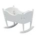 NUOLUX 1Pc Mini Cradle Plaything Child Small cradle Model for Dolly House (White)