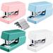 4 Pieces Small Staplers - Mini Stapler with Staples - Assorted Color Small Stapler with Staples - Colorful Tiny Stapler - Cute Portable