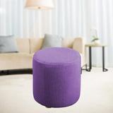 Super Stretch Ottoman Covers Slipcover Round Ottoman Slipcover Folding Storage Stool Furniture Protector Feature Soft Thick Bouncy Modern Style -