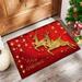 Christmas Holiday Doormat Kitchen Rugs Runner Merry Christmas Happy New Year Door Mat Non Slip Bath Rugs Mat Area Rugs for Bathroom Kitchen Indoor Outdoor Decor