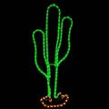 Novelty Lights LED Green and Yellow Cactus Rope Light Motif Sculpture Southwestern Desert Decorations