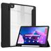ELEHOLD Trifold Case for Lenovo Tab M10 Plus 10.6 (2022) - Auto Wake Sleep Function Kickstand Built-in S Pen Holder Acrylic Clear Back Shockproof Cover for Lenovo Tab M10 Plus 3rd Gen Black