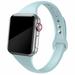 LEIXIUER Slim strap Compatible with Apple watch band 40mm 44mm 45mm 41mm 38mm 42mm 45 mm Silicone bracelet watchband iWatch serie 6 5 4 3 se 7 8 2 1 Ultra band -turquoise