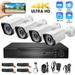 Security Camera System DFITO 1080P 4CH Home Security Systems with 4pcs Full HD Cameras