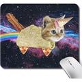 Farbiunu Small Mouse Pad for Laptop Cute Mouse Pads Premium-Textured Mouse Mat Washable Mousepads with Lycra Cloth Non-Slip Rubber Base Mousepad 8.66Ã—7.08Ã—0.12 inches(Space Unicorn Cat)