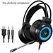 Gaming Headset Headset with 7.1 Surround Sound Stereo Headset with Noise Canceling Mic & LED Light