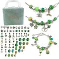 64pcs DIY Charm Bracelet Gift Box Jewelry Making Kit with Beads Charms Pendants