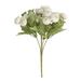 White Roses Artificial Flowers Bouquets with Glitter Real Looking Foam Fake Roses 15 Heads with Stem for Home Wedding Bride Centerpiece Table Decorations Party Floral Arrangements