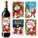 wine bottle labels 8pcs Bottle Label Stickers Christmas Wine Stickers Party Wine Bottle Labels Party Supplies