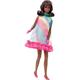 Barbie Signature Francie 1967 Doll Reproduction (11.5 in Brunette) with Striped Dress, Twist ‘n Turn Waist & Rooted Eyelashes, Gift for Collectors, HCB97, Pink