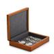 Oirlv Solid Wood Ring Jewelry Box Organizer Earrings Jewelry Drawer Organizer Tray with Lid (Grey Flat Box)