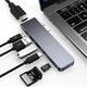 USB C hub, 7 in 2 Dual Type C Adapter für MacBook, mit 4K@30Hz HDMI, Thunderbolt 3, USB C, 2 USB 3.0, Micro SD/SD, USB C Adapter für MacBook Pro/Air M1/M2 2023-2019, MacBook Pro/Air 2023-2019