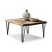 Loon Peak® Hanvitha Coffee Table Wood/Metal in Brown | 15.75 H x 27.56 W x 27.56 D in | Wayfair BB133C253F2E4B76ACBBE18350EE1AA1