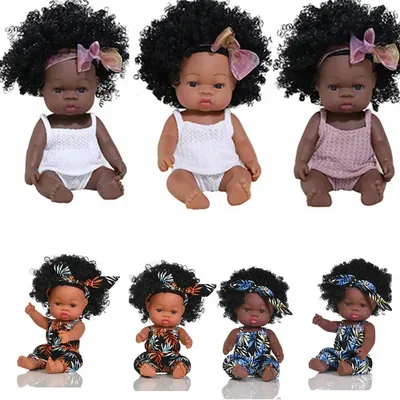 Poupées bébé Reborn réalistes en silicone pour filles jouets bébé doux poupées américaines noir