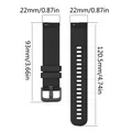 Silicone Watchband Adjustable Watch Band Strap Repalcement Wristband Compatible with Gait X/Grit X